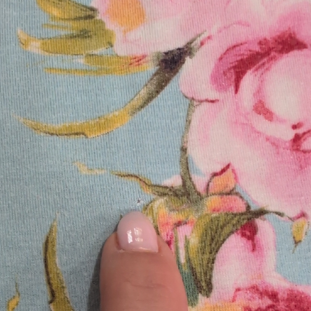 Posh Peanut Floral Pajama Set - Blue and Pink - Picture 6 of 12